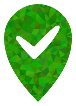 Valid Place Lowpoly Icon Stock Illustration