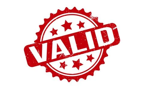 Valid Rubber Stamp. Red Valid Rubber Grunge Stamp Seal Vector Illustration .. Stock Illustration
