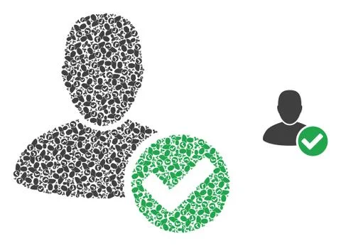 Valid User Recursive Composition of Self Icons イラスト素材