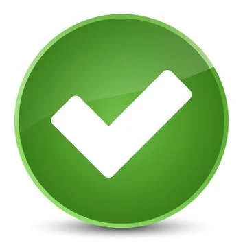 Validate icon elegant soft green round button Stock Photos