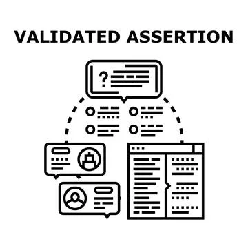 Validated assertion checking and proving process Stock Illustration