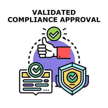 Validated compliance approval concept vector illustration 스톡 일러스트