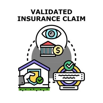 Validated insurance claim process vector illustration Stock Illustration
