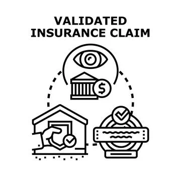 Validated insurance claim process vector illustration Stock Illustration