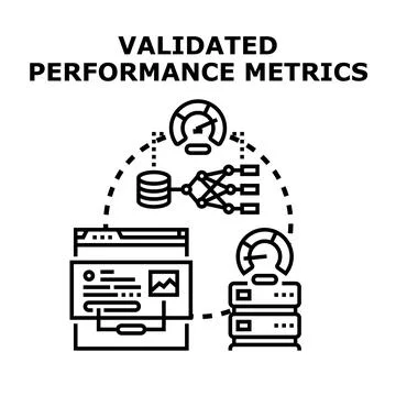 Validated performance metrics measuring data analysis process 库存插图