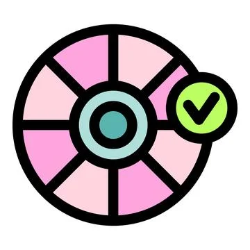 Validated pie chart representing successful data analysis and business strate 스톡 일러스트