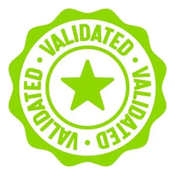 Validated seal badge. validated label sticker. Vector sign Stock Illustration