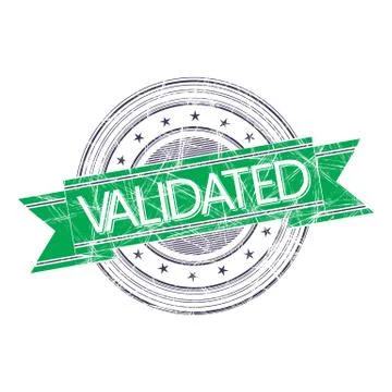 Validated stamp Illustrazione stock