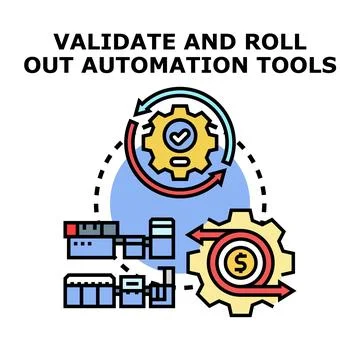 Validating and rolling out automation tools development process イラスト素材