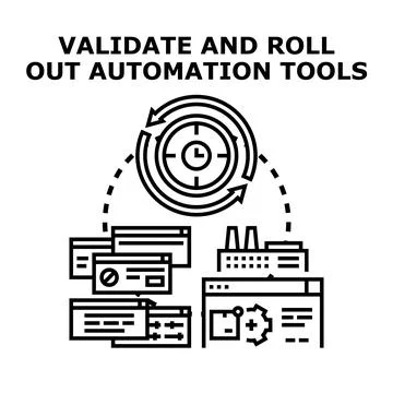 Validating and rolling out enterprise automation tools Ilustração Stock