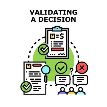 Validating business decision process with stakeholder feedback Stock Illustration