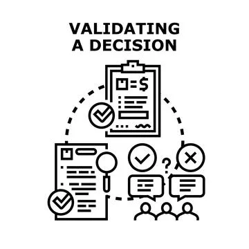 Validating business decision process with stakeholder feedback Stock Illustration