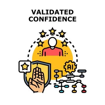 Validating confidence in ai data processing and security Stock Illustration