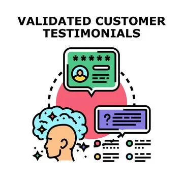 Validating customer experience and feedback for business success Stock Illustration