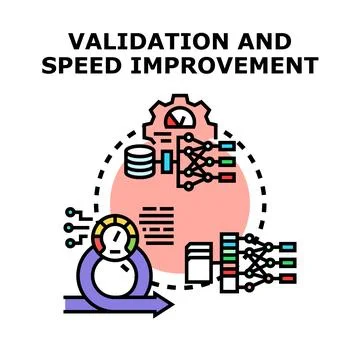 Validating data and improving speed in development process 스톡 일러스트