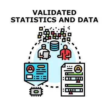 Validating data statistics for business analysis process 库存插图