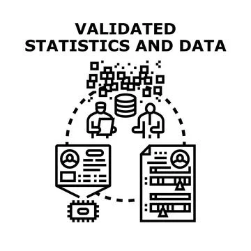 Validating data statistics for business analysis process 库存插图