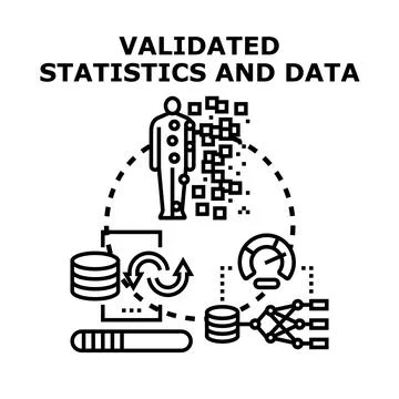 Validating human statistics and data for analysis イラスト素材