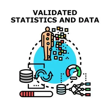 Validating human statistics and data for analysis Stock Illustration