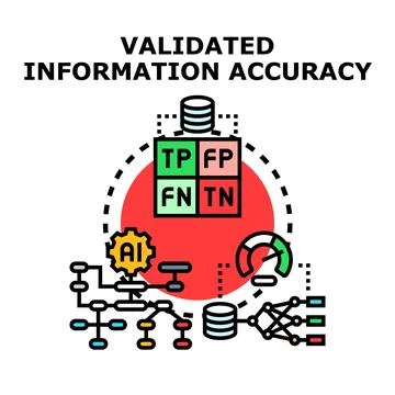 Validating information accuracy using artificial intelligence concepts Stock Illustration