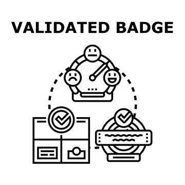 Validating quality control with positive feedback and approved document Stock Illustration
