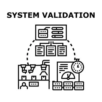 Validating system performance with quality control processes Stock Illustration