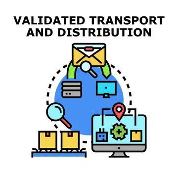 Validating transport and distribution logistics management system 스톡 일러스트
