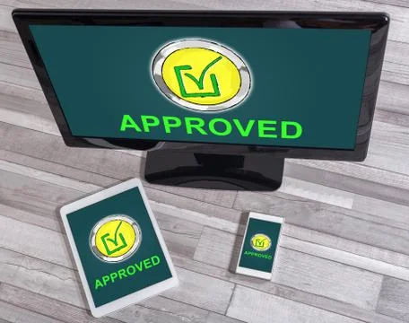 Validation concept on different devices Stock Photos