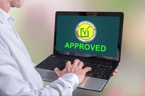 Validation concept on a laptop Stock Photos