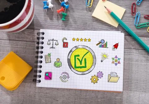 Validation concept on a notepad Stock Photos