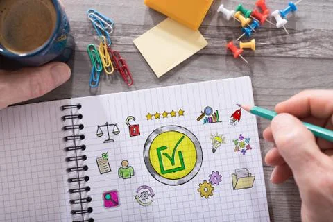 Validation concept on a notepad Stock Photos