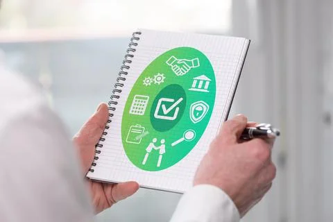Validation concept on a notepad Foto stock