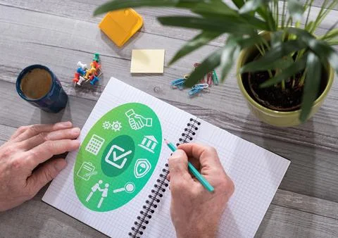 Validation concept on a notepad Foto stock