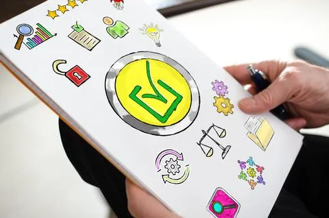 Validation concept on a paper Stock Photos