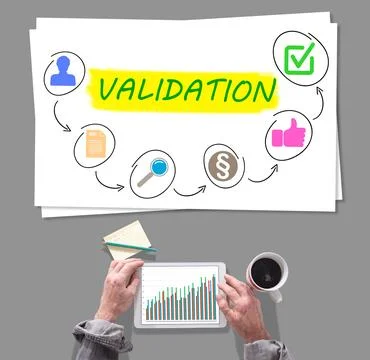 Validation concept placed on a desk Stock Photos