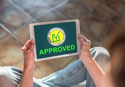 Validation concept on a tablet Stock Photos
