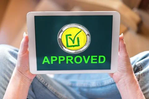 Validation concept on a tablet 스톡 사진