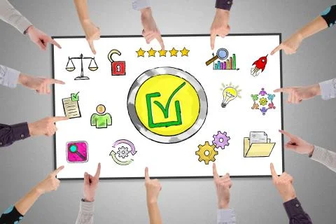 Validation concept on a whiteboard Foto stock