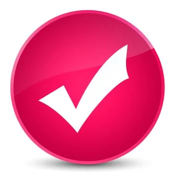 Validation icon elegant pink round button Stock Illustration
