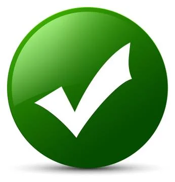 Validation icon green round button Stock Illustration