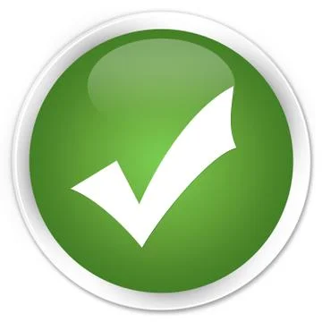 Validation icon premium soft green round button Stock Illustration