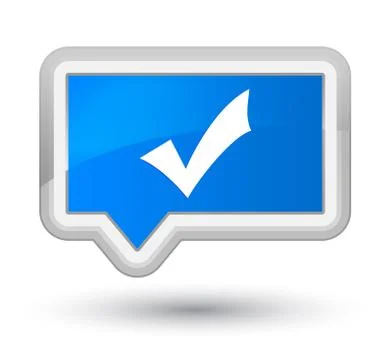 Validation icon prime cyan blue banner button Stock Illustration