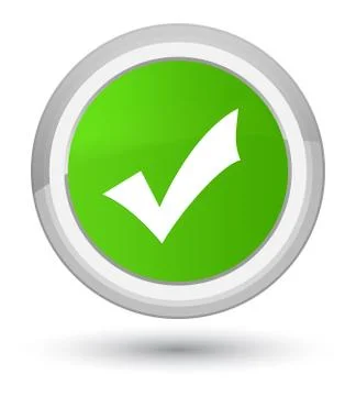 Validation icon prime soft green round button Stock Illustration
