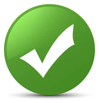 Validation icon soft green round button Stock Illustration