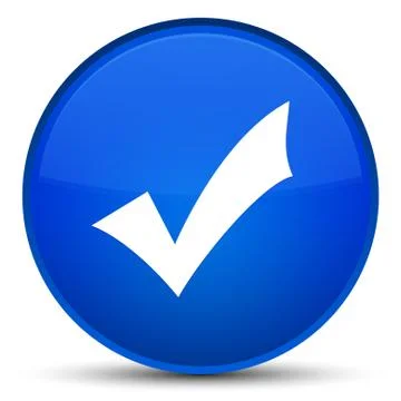 Validation icon special blue round button Stock Illustration