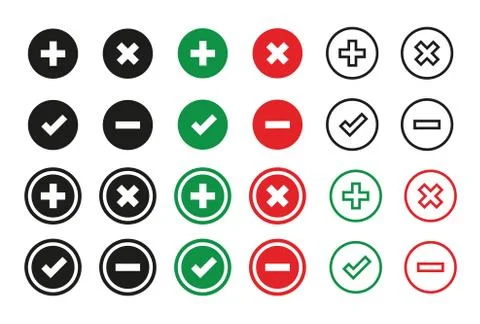 Validation icons. Vector illustration. Ilustración de archivo