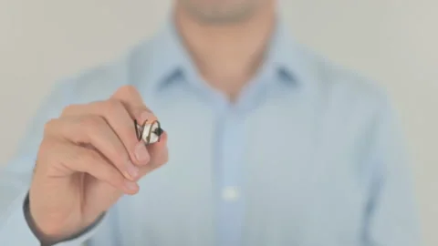 Validation, Man Writing on Transparent Screen 스톡 동영상 158430685