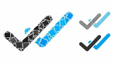 Validation Mosaic Icon of Bumpy Items Illustrazione stock