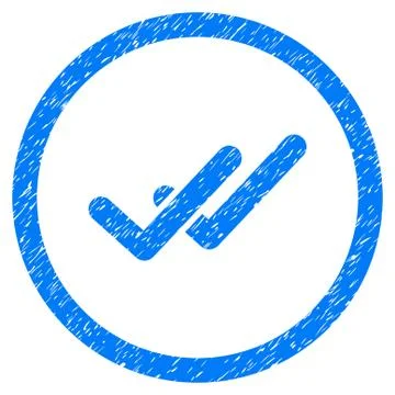 Validation Rounded Grainy Icon Stock Illustration