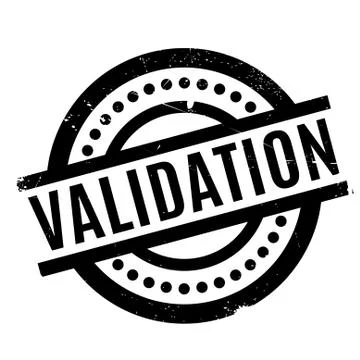 Validation rubber stamp Stockillustratie